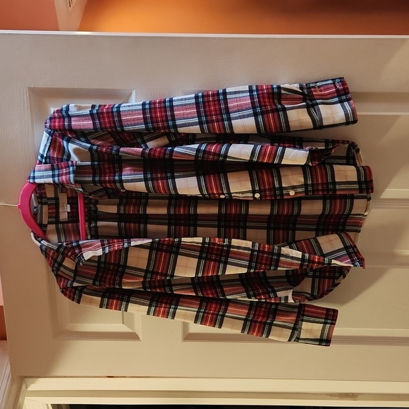 Festive plaid button down - Picture 1 of 4